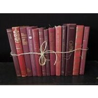 Books by the Foot   Berry Wine Merlot  Dark Books for Decor  Vintage Book Stack  Bookshelf Decoration | Etsy (US)