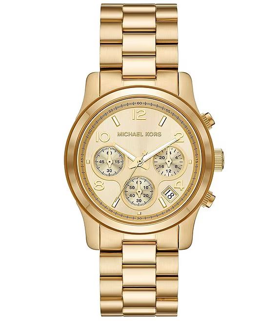 Women's Runway Chronograph Gold-Tone Stainless Steel Bracelet Watch | Dillard's