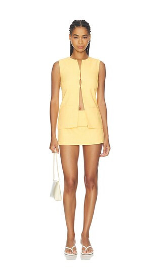Amanda Uprichard Emsley Romper in Yellow. - size L | Revolve Clothing (Global)