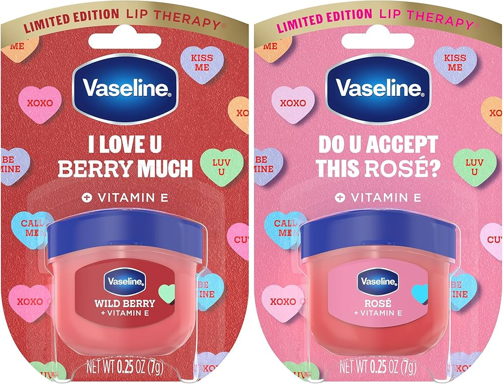 Vaseline Lip Therapy Mini Tinted Lip Balm Set, Valentine’s Day Limited Edition Rosé + Wild Ber... | Amazon (US)