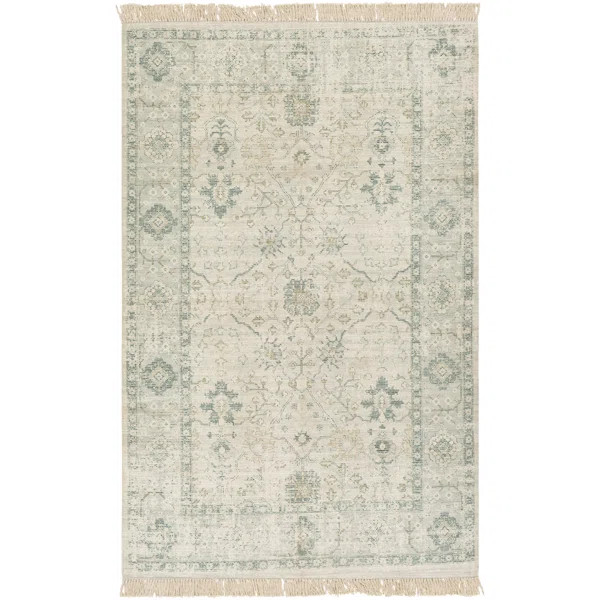 Tucson Handmade Sage Green/Light Olive/White Rug | Wayfair North America