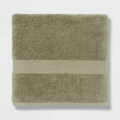 Performance Plus Bath Towel Light Green - Threshold™: Heavyweight Cotton, Fade-Resistant, OEKO-... | Target