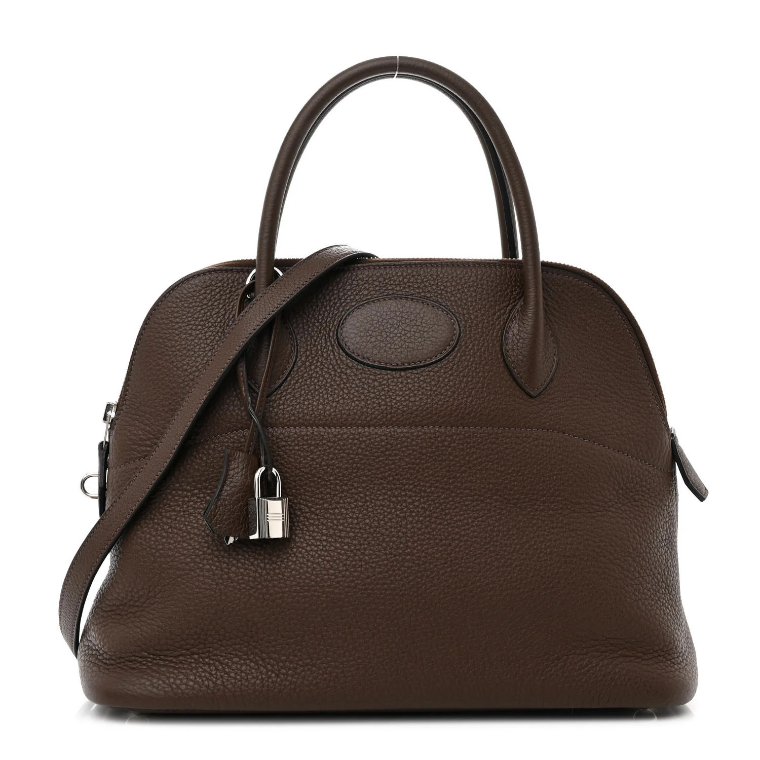 HERMES Taurillon Clemence Bolide 31 Chocolate | FASHIONPHILE | FASHIONPHILE (US)