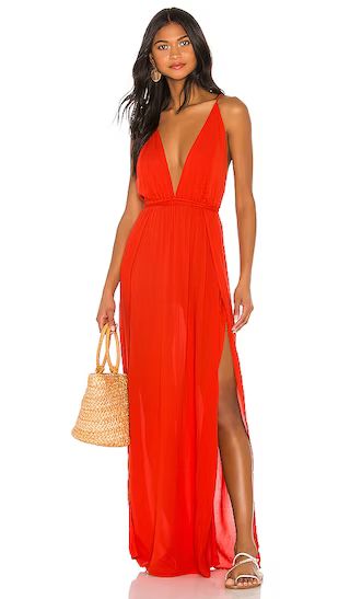 River Maxi Dress in Fire | Revolve Clothing (Global)