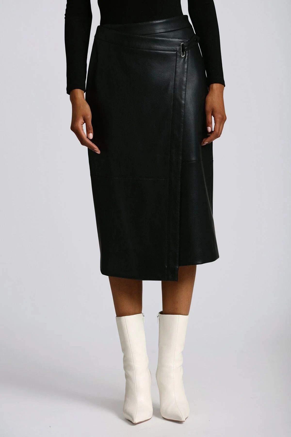 Faux-Ever Leather™ Wrap Pencil Skirt | Avec Les Files