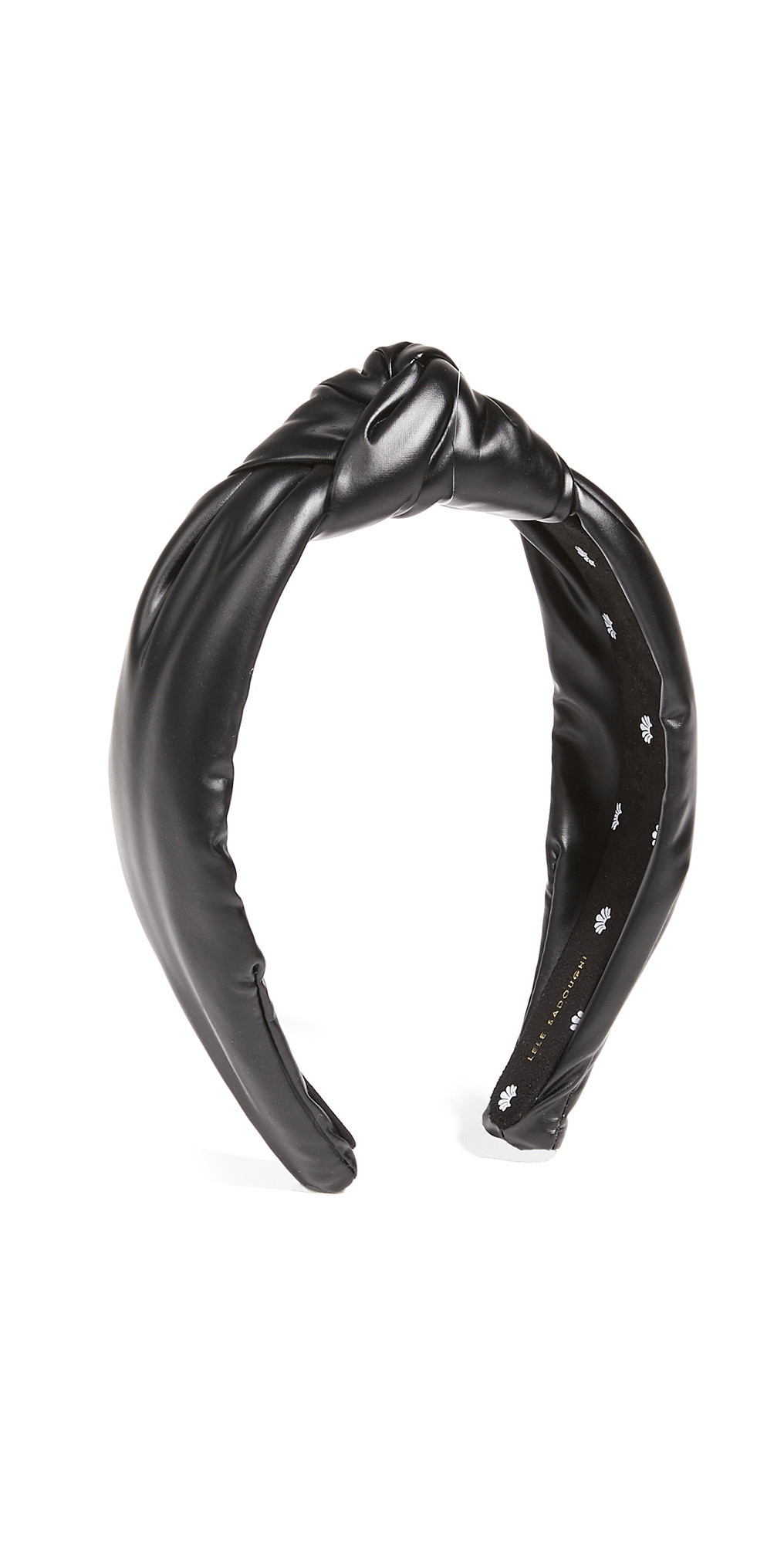 Lele Sadoughi Faux Leather Knotted Headband Black Leather One Size | Shopbop