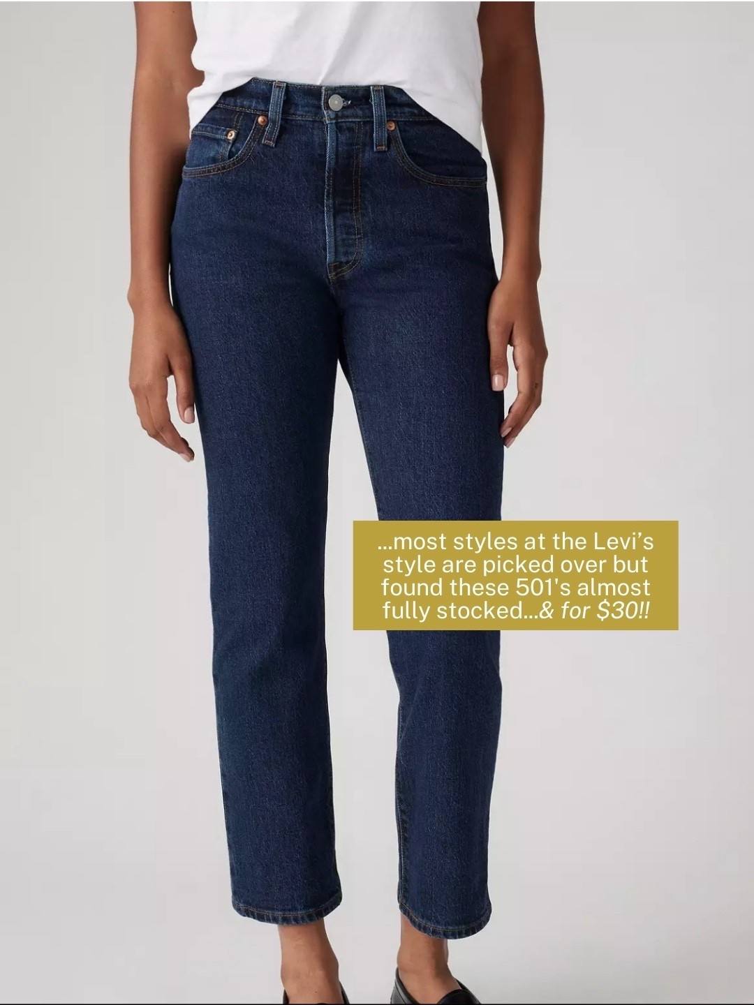 Huge sale at Levi’s this weekend and found these 501 crops almost full stocked 
xo, Claire 

#LTKFindsUnder50 #LTKFindsUnder100 #LTKSaleAlert