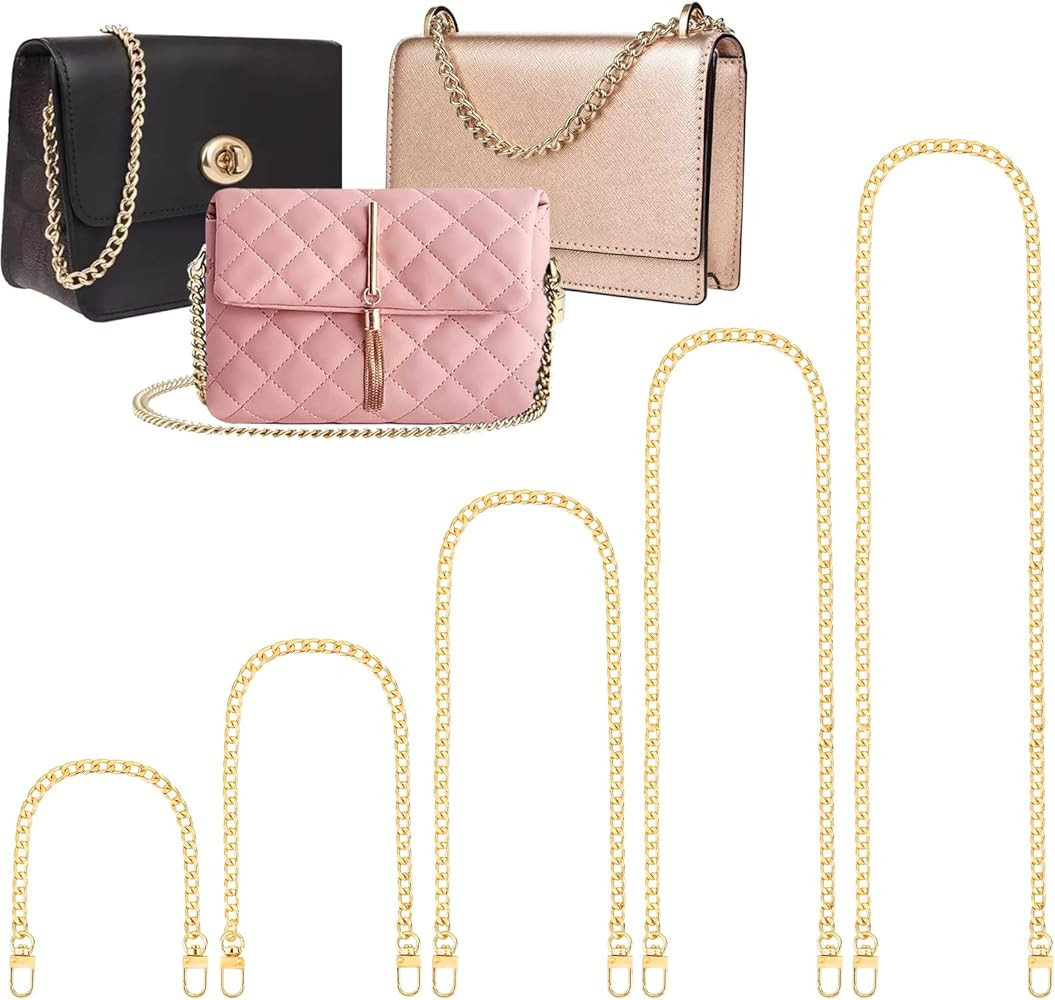 5 Different Sizes Purse Chain, Gold Handbag Flat Iron Chains with Metal Buckles, Shiny and Attach... | Amazon (CA)