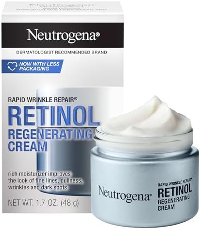 Neutrogena Rapid Wrinkle Repair Retinol Face Moisturizer, Daily Anti-Aging Face Cream with Retino... | Amazon (US)