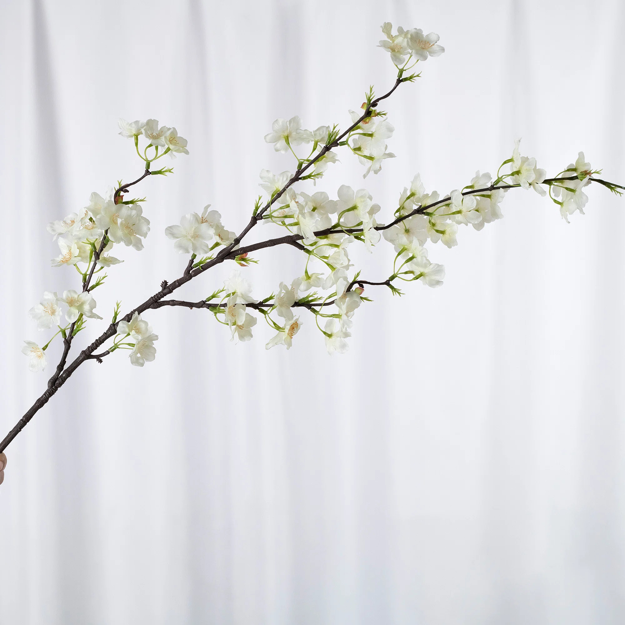 Creamy white Decorative Artificial Cherry Blossom(Pack of 1 Branch) | Wayfair North America