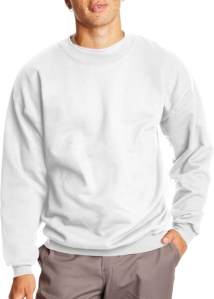 Hanes Men's Ultimate Cotton Heavyweight Crewneck Sweatshirt | Amazon (US)