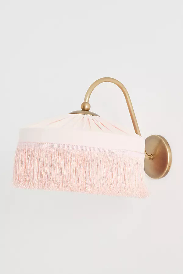 Sinclair Tassel-Fringed Velvet Sconce Wall Light | Anthropologie (US)