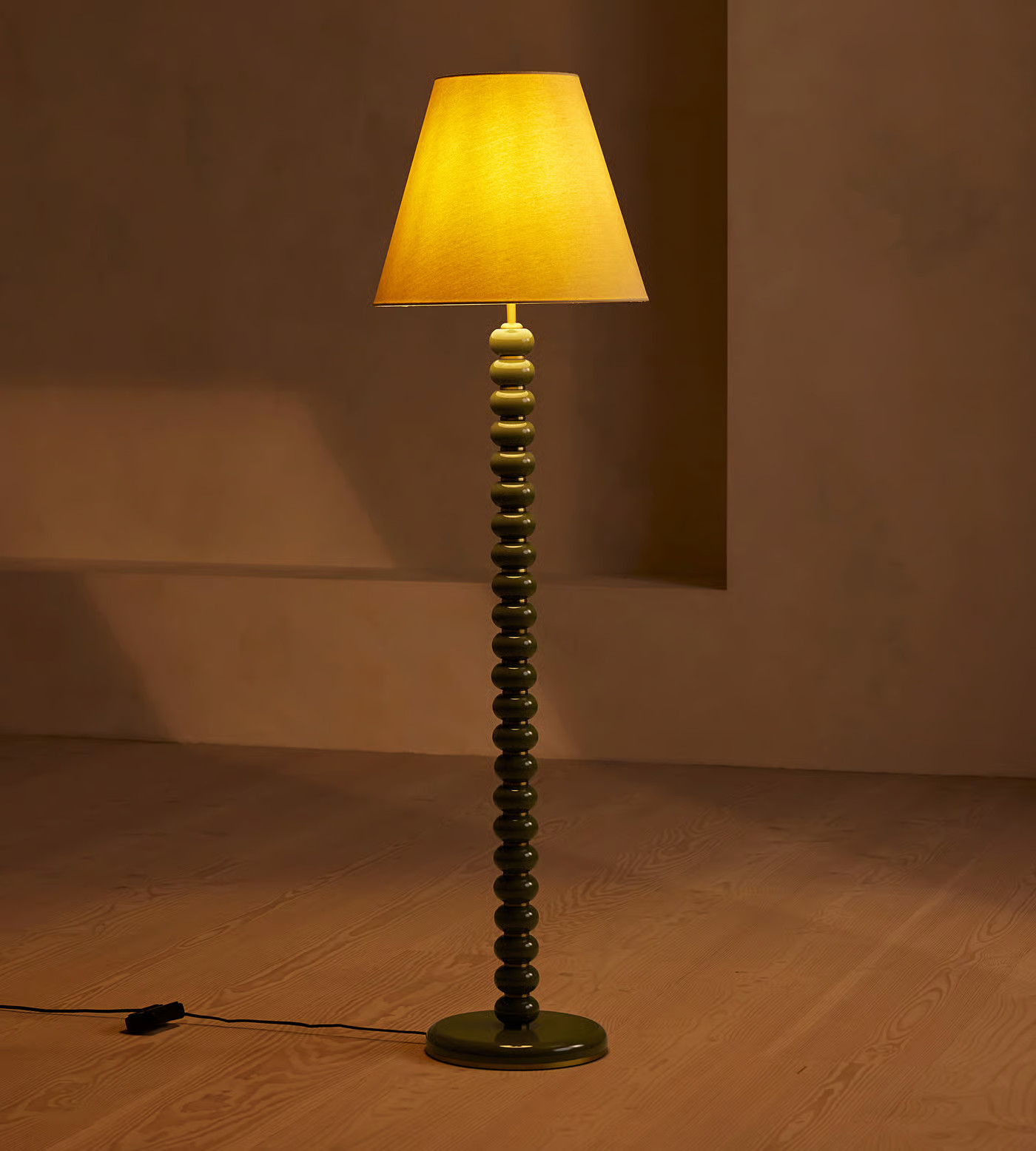 Greyson Floor Lamp, High Gloss Lacquer, Olive, US | Soho Home Ltd