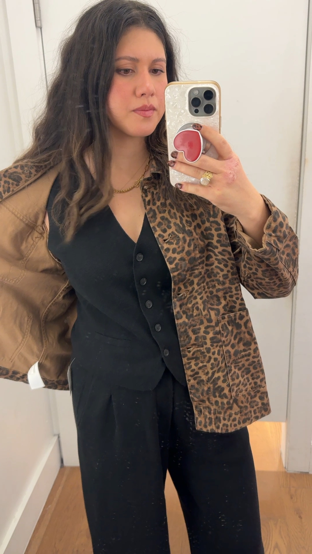 I can’t get over how cute and sooo comfy this Cashsoft blazer vest set is from gap!! And the leopard denim jacket is a must!

#LTKFindsUnder100