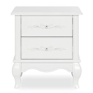 Aurora 2-Drawer Frost Nightstand | The Home Depot