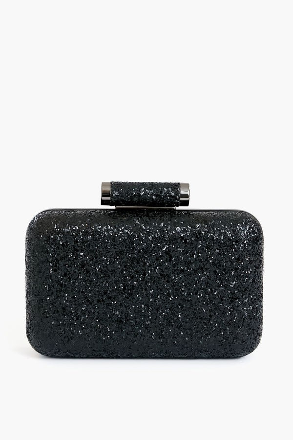 Black Rosie Glitter Clutch | Tuckernuck (US)