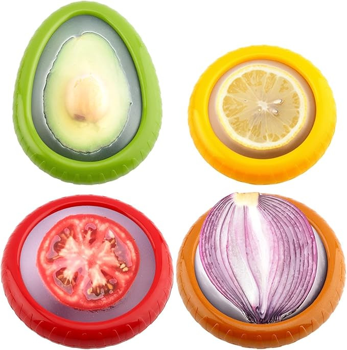 Avocado Saver and Tomato Holder - Set of 4 Reusable Storage Containers for Fridge - Ideal for Gar... | Amazon (US)