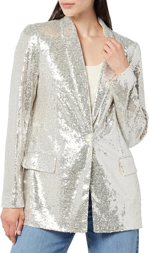 The Drop Women's Blake Long Blazer | Sequin Blazer Outfit Blazer And Jeans Blazer With Jeans Outfit | Amazon (US)