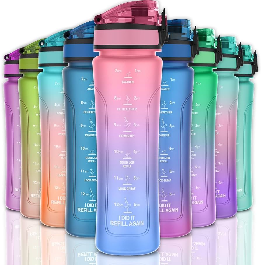 KITART Kids Water Bottle Spout Lid, 15oz BPA Free Tritan Lightweight Durable Leakproof, Fits Kids... | Amazon (US)