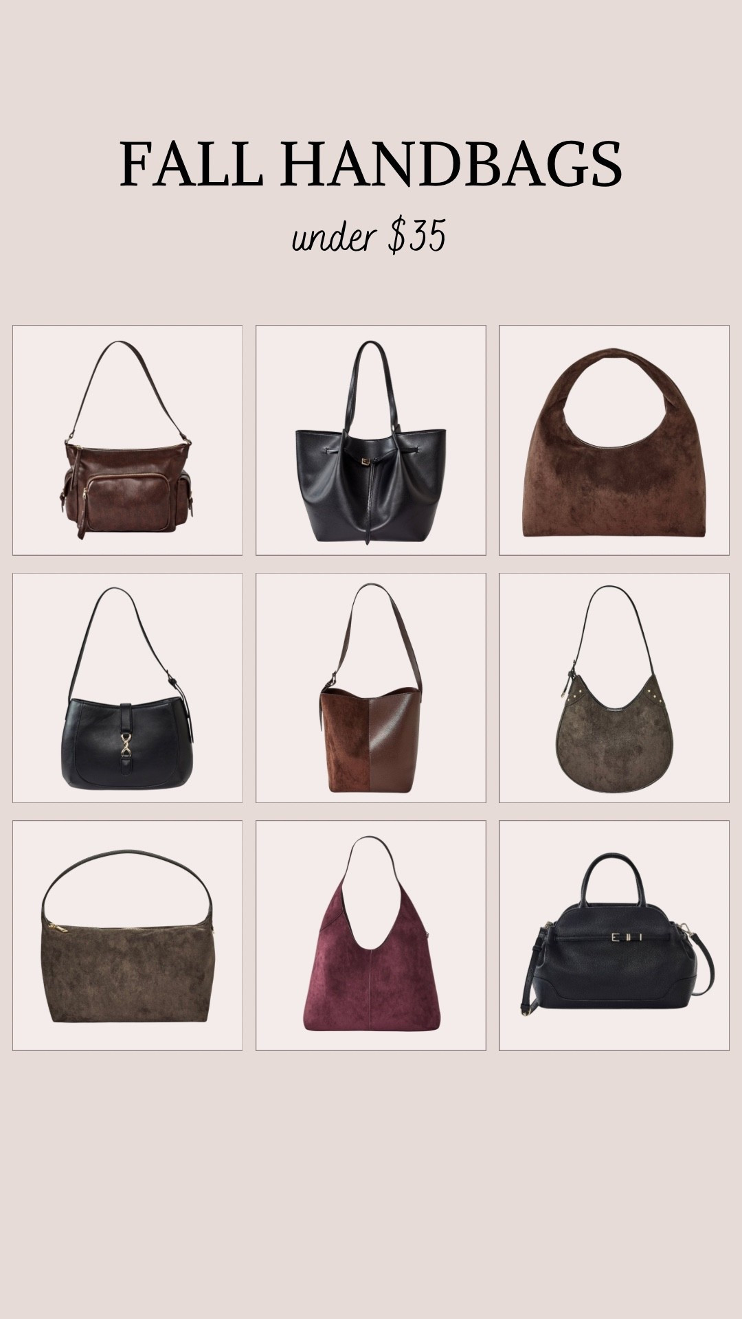 New fall handbags at Target under $35

#LTKFindsUnder100 #LTKFindsUnder50 #LTKStyleTip