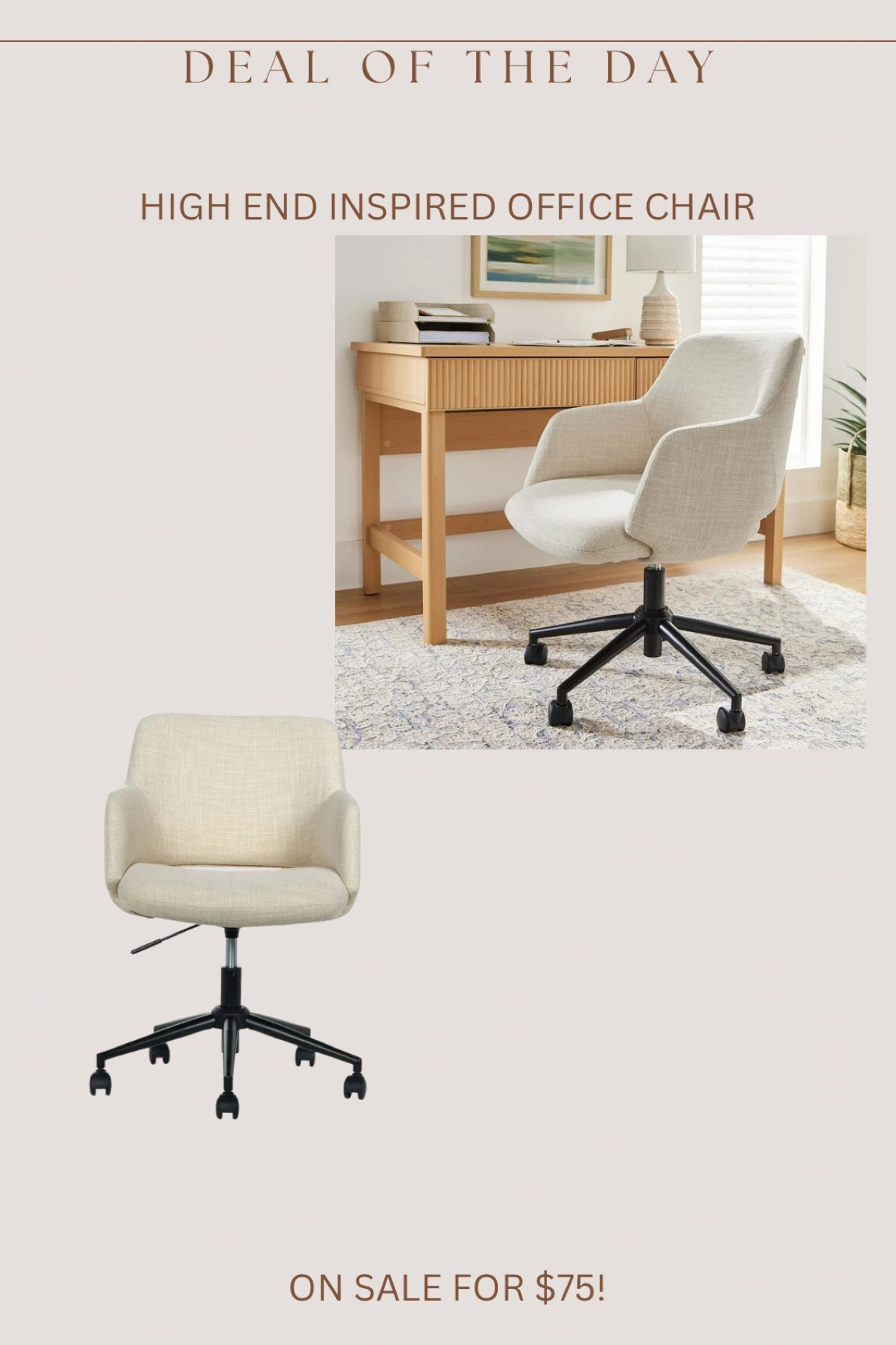 This budget friendly Walmart desk chair is on sale for only $75 right now!!! 🙌🏻🙌🏻

#LTKSaleAlert #LTKHome #LTKFindsUnder100