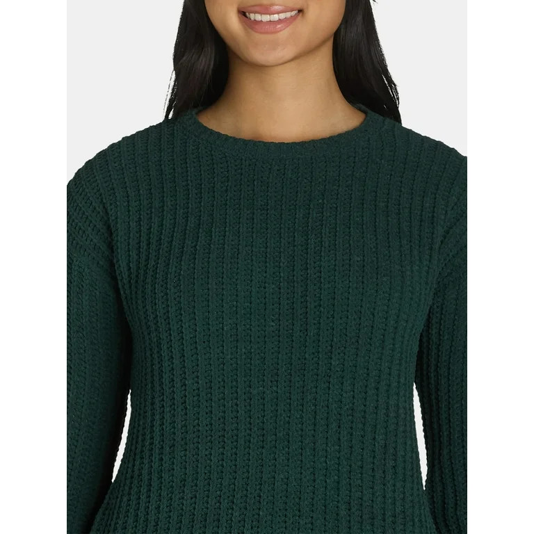 Time and Tru Women's and Women's Plus Matte Chenille Sweater, Midweight, Size XS-4X | Walmart (US)
