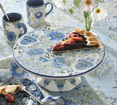 Kravet Arboretum Stoneware Cake Stand | Pottery Barn (US)