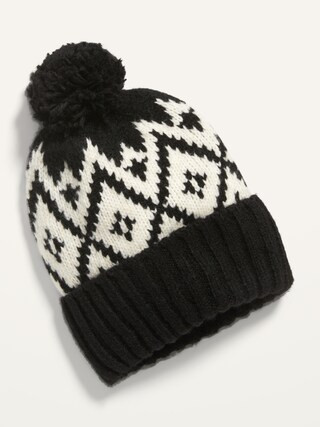 Cozy Pom-Pom Sweater Beanie for Women | Old Navy (US)