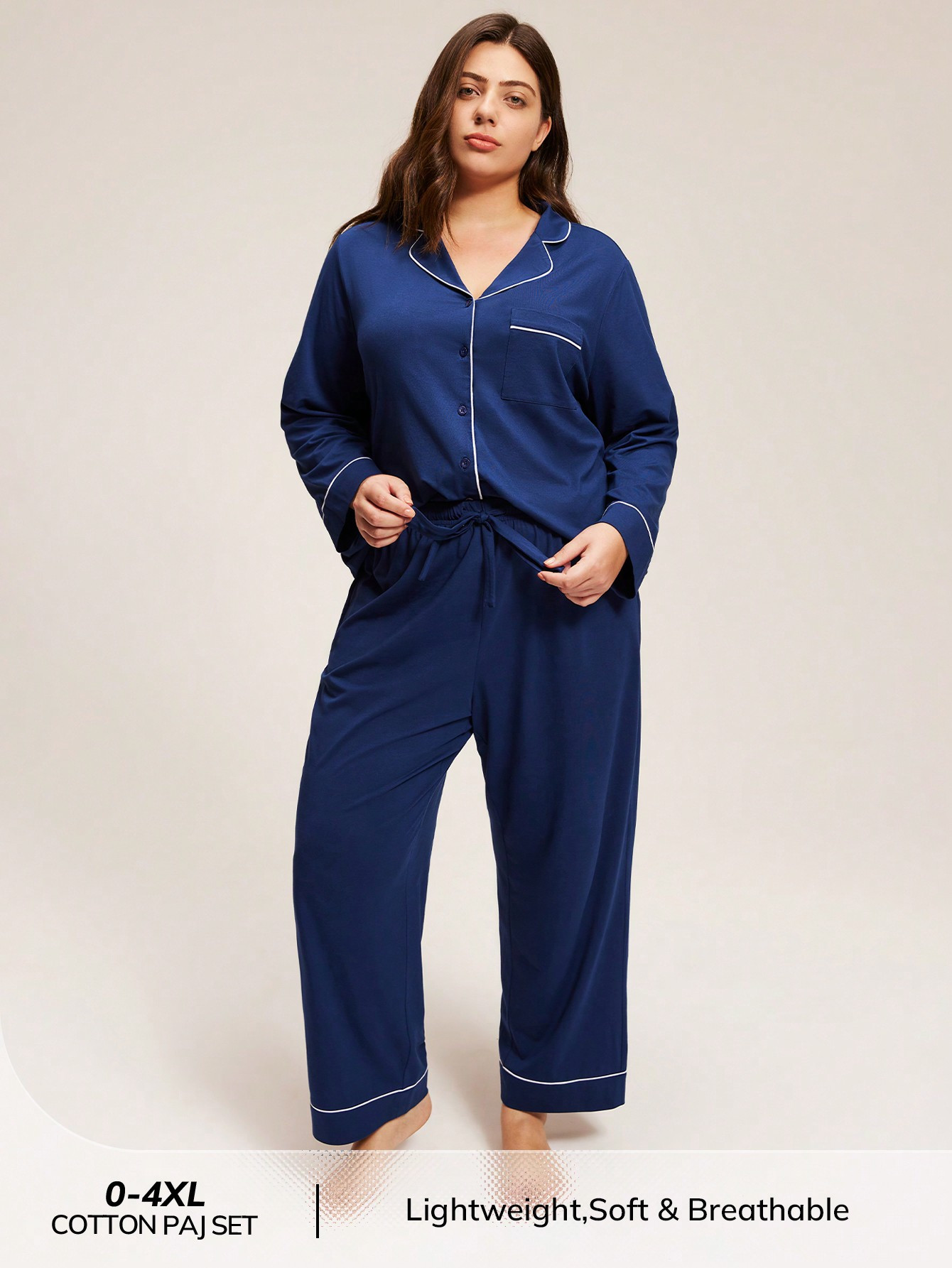 Luvlette Plus Cotton Pajama Set | SHEIN