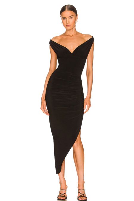 This sexy dress has a bodysuit lining to hold you in!

Dress to hide belly fat, date night dress, black midi dress, sexy black dress, off the shoulder dress, black cocktail dress

#LTKU #LTKFind