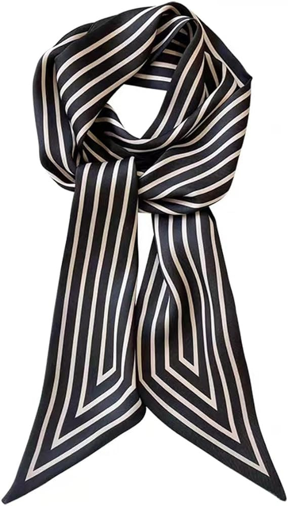 100% Mulberry Silk Scarf for Handbags,Bags, and Purses,1 Pcs 2"x35" Hair Ribbon Skinny Neck Scarv... | Amazon (US)