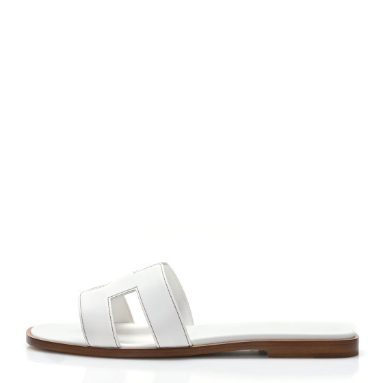 Box Calfskin Oran Sandals 37 White | FASHIONPHILE (US)