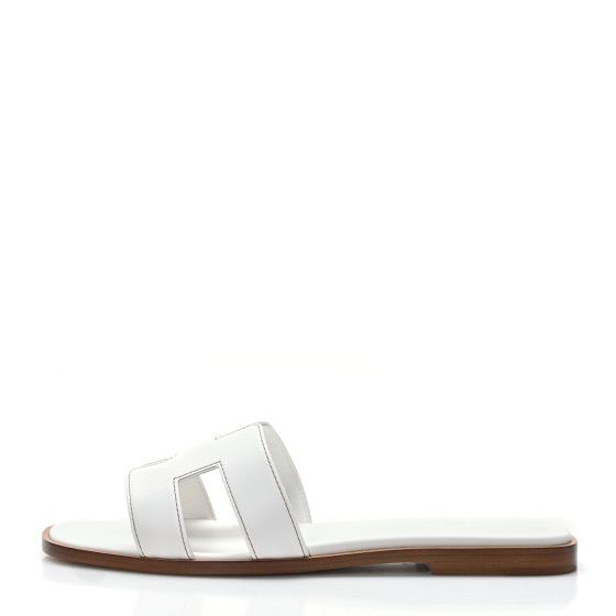 Box Calfskin Oran Sandals 37 White | FASHIONPHILE (US)
