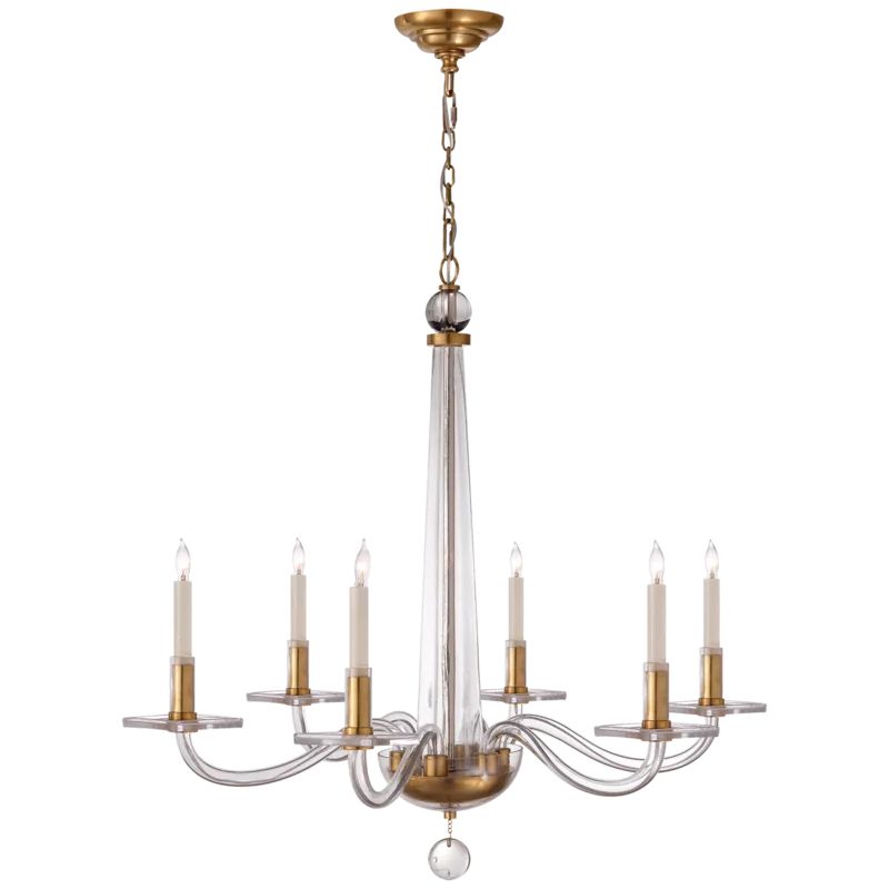 Chapman and Myers Robinson 6 - Light Candle Style Classic Chandelier with Crystal Accents | Wayfair North America