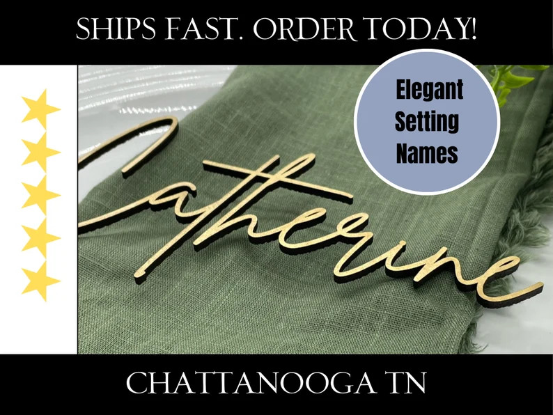 Place Setting Names for Wedding Party Formal Dinner Elegant Custom Wedding Names Place Cards 2.5 ... | Etsy (US)