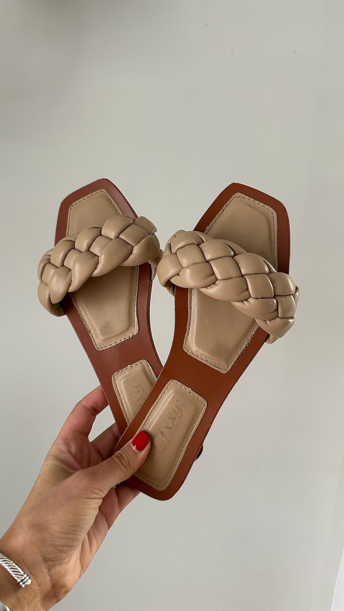 Cape Robbin Vagabond Sandals Women - Square Toe Sandals - Flat Braided Sandals for Women - Woven Womens Mules Slip On Shoes | Amazon (US)