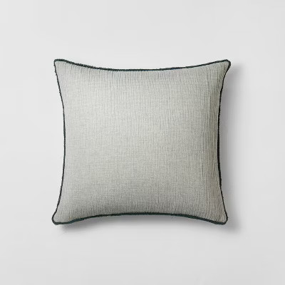 Euro 26''x26'' Textured Chambray Cotton Decorative Throw Pillow - Casaluna™ | Target