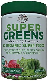 Country Farms Super Green Drink Mix, Natural, 10.6 Ounce (Packaging may vary) | Amazon (US)