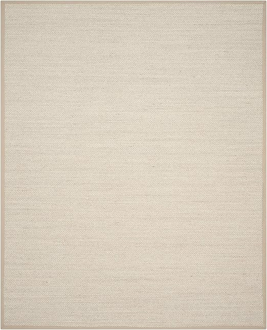 SAFAVIEH Natural Fiber Collection Area Rug - 8' x 10', Marble & Linen, Border Sisal Design, Easy ... | Amazon (US)
