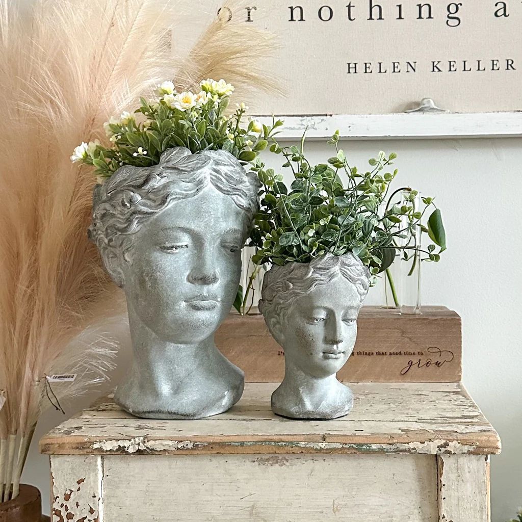 Cement Goddess Planter 3 Sizes | Purple Rose Home