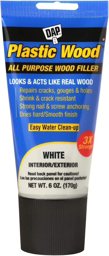 DAP 00585 Latex 6oz, White All Purpose Plastic Wood Filler, 6 Oz | Amazon (US)
