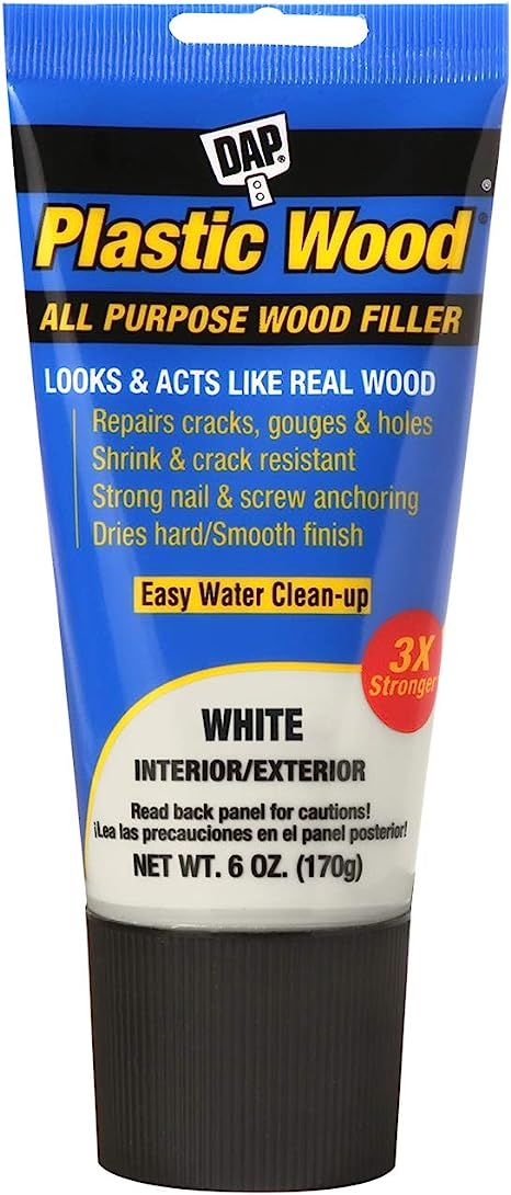 DAP 00585 Latex 6oz, White All Purpose Plastic Wood Filler, 6 Oz | Amazon (US)