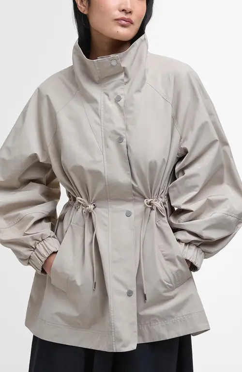 Barbour Suri Showerproof Jacket in Light Sand/safari Dress Tartan at Nordstrom, Size 14 | Nordstrom