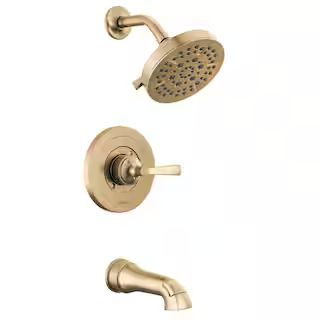 Delta Faryn Single-Handle 5-Spray Tub and Shower Faucet in Champagne Bronze (Valve Included) 1448... | The Home Depot