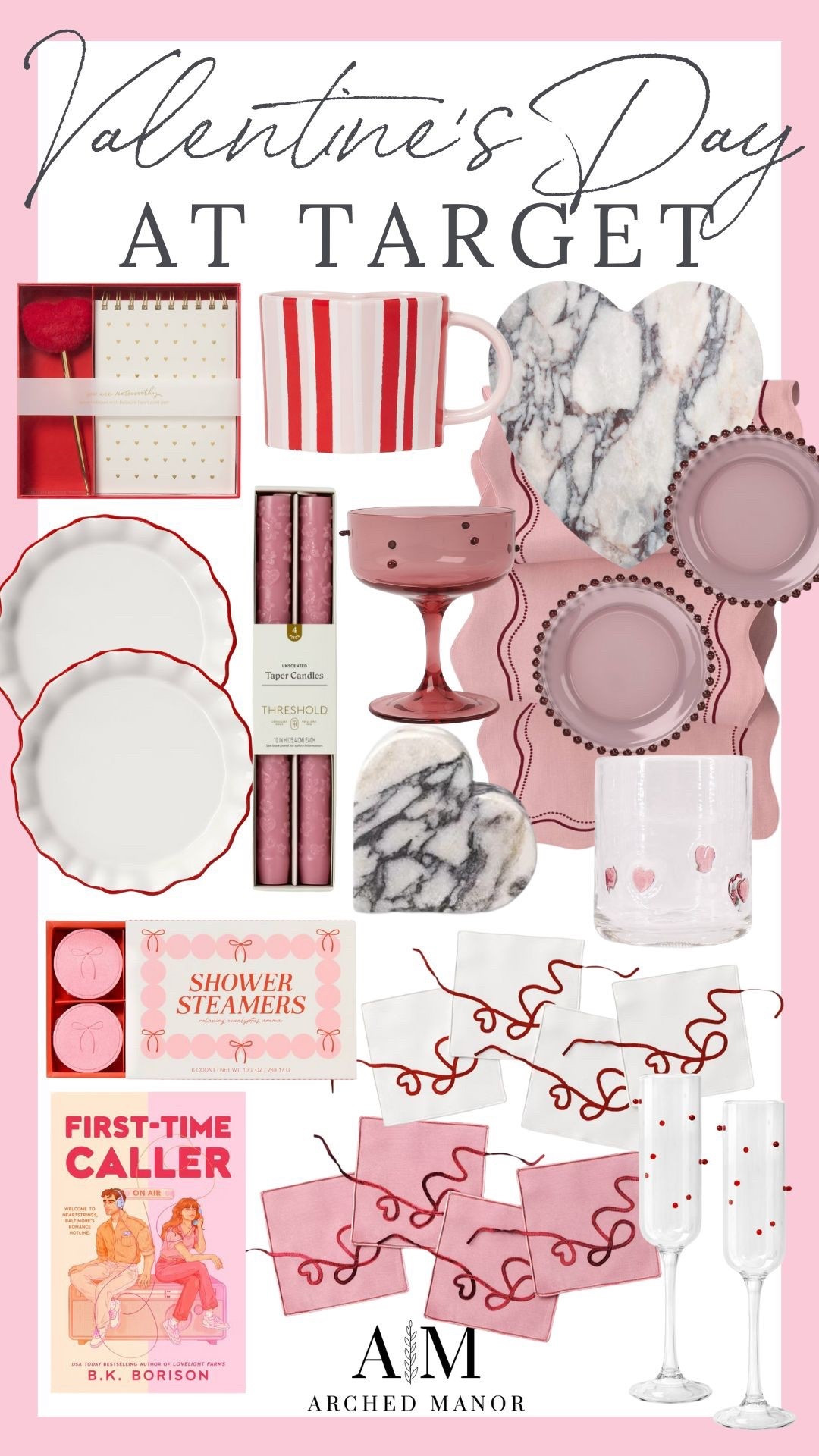 Valentine’s Day is at target, and I’ve rounded up my favorite finds! If you’re hosting a Valentine’s or Galentine’s get together this is for you 🩷