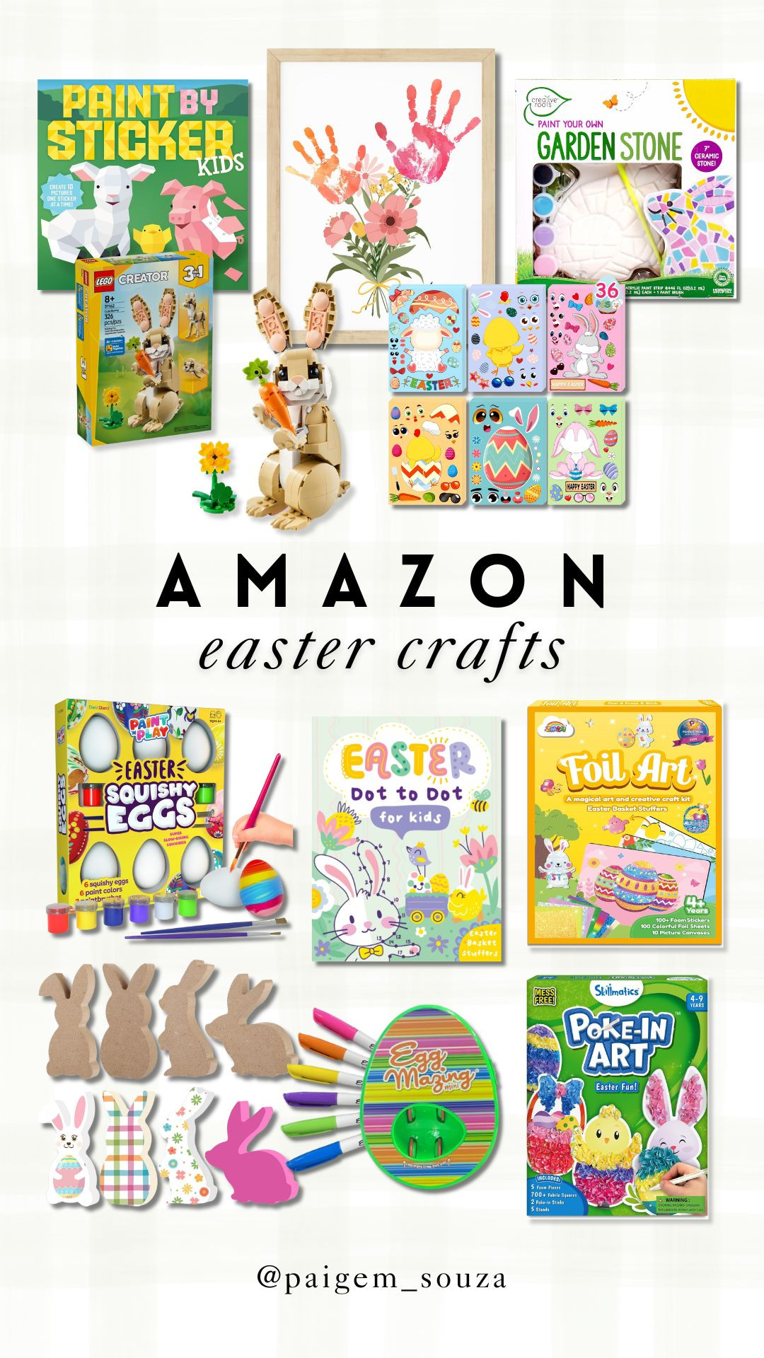 Amazon Easter crafts that keep little hands busy. 🐰🎨 

Amazon easter crafts for kids, easter basket craft ideas, easter basket stuffers for kids, mess free art kits for toddlers, paint your own easter eggs kit, easter sticker activity book, lego easter bunny set, poke in art kit for kids, spring craft activities for preschool, easter classroom gift ideas, creative easter toys, toddler easter basket fillers. 

 #LTKSeasonal #LTKKids