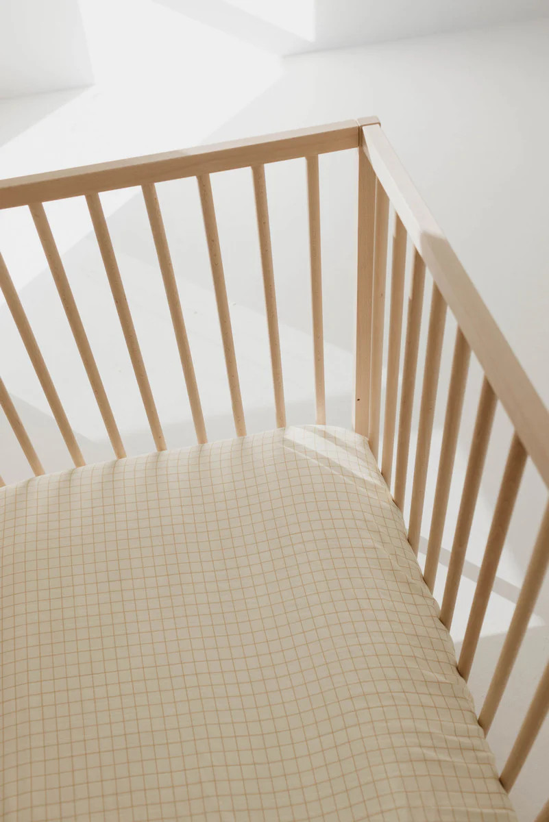 Golden Grid | Crib Sheet | Forever French