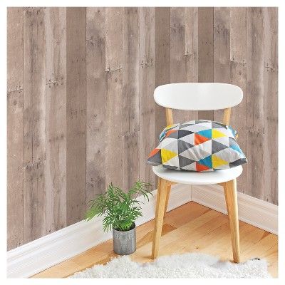 Devine Color Reclaimed Wood Peel & Stick Wallpaper - Twig and Buck | Target