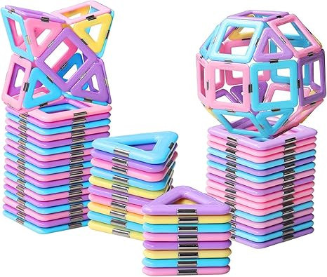Magnetic Tiles Toys for 3 4 5 6 7 8+ Year Old Boys Girls Upgrade Macaron Castle Blocks Building S... | Amazon (US)
