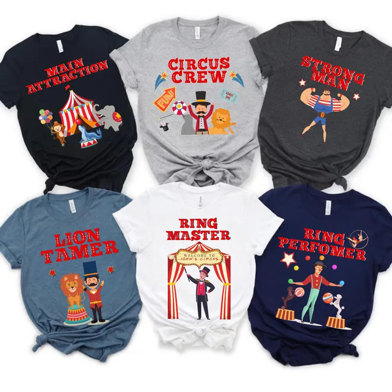 Personalized Circus Birthday Shirt: Carnival Family Matching Tees | Etsy (Global)